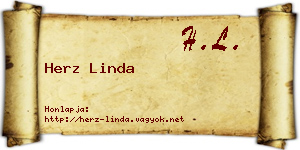 Herz Linda névjegykártya